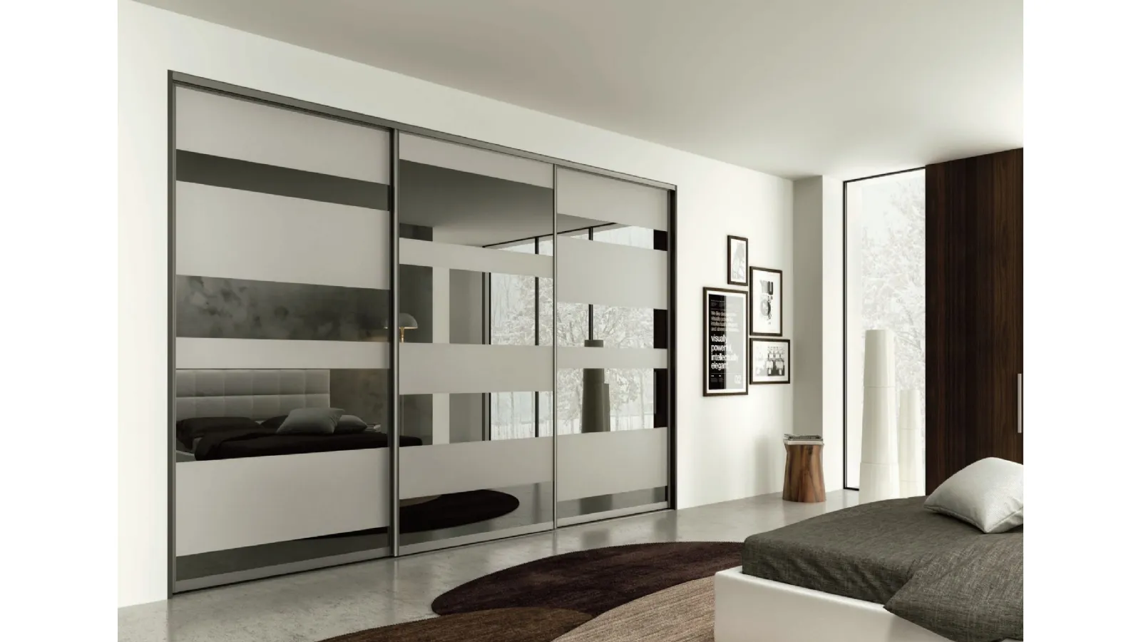 Porta scorrevole per interni Smart Floor Square 34 di Zemma