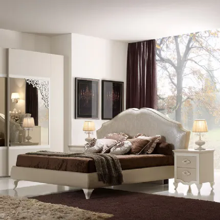 Letto con testiera Notte di Note Ercole di Ferretti e Ferretti