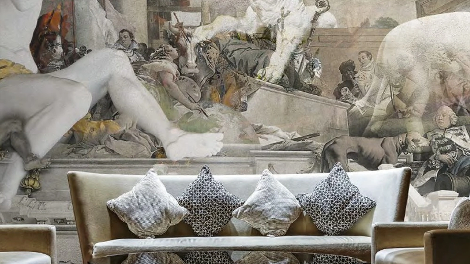 Carta da parati con immagini classiche Affresco di Adriani e Rossi