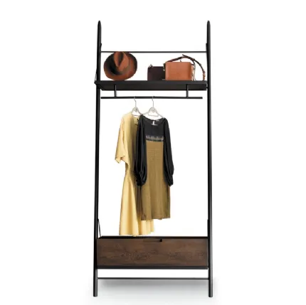 Appendiabiti Easy Closet in metallo e legno di Devina Nais