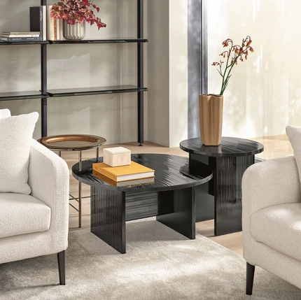 Tavolino di design in vetro Gliss di Fiam