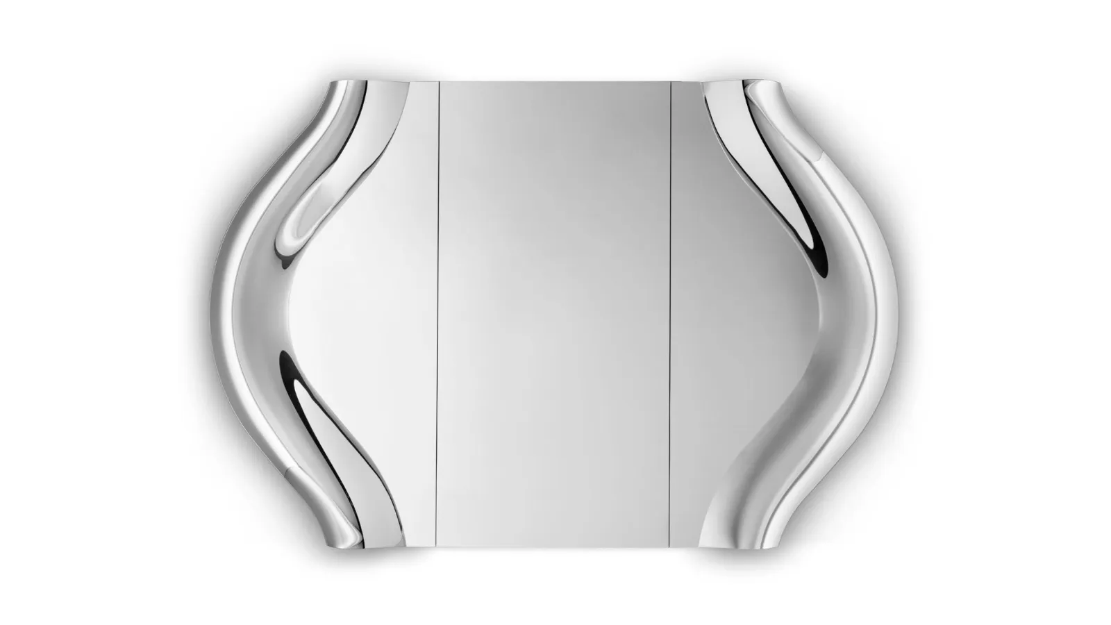 Specchio Magnifico con cornice in vetro curvato di Fiam