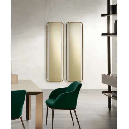 Specchio Iris con cornice in metallo di Riflessi