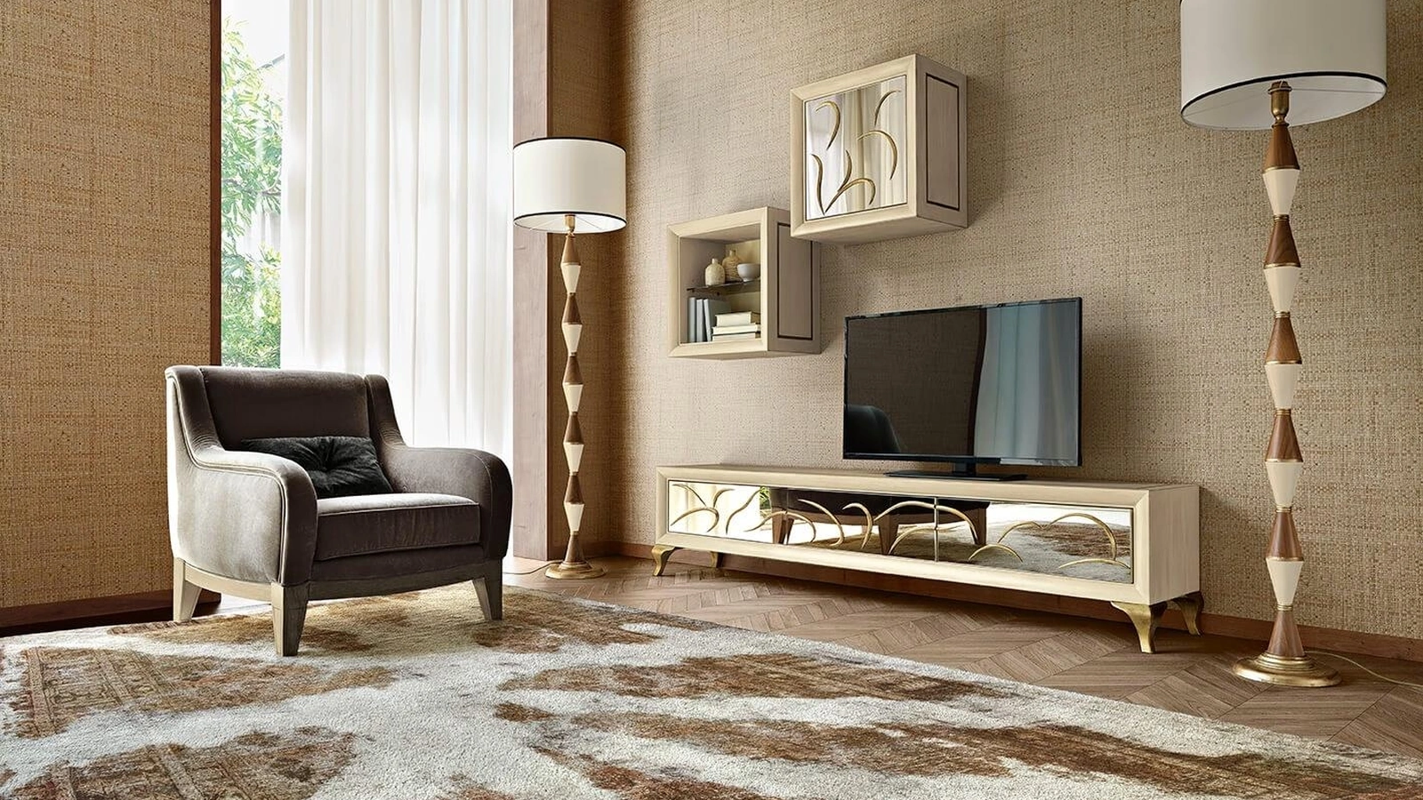 Lampada da terra Dèdalo di Silvano Grifoni