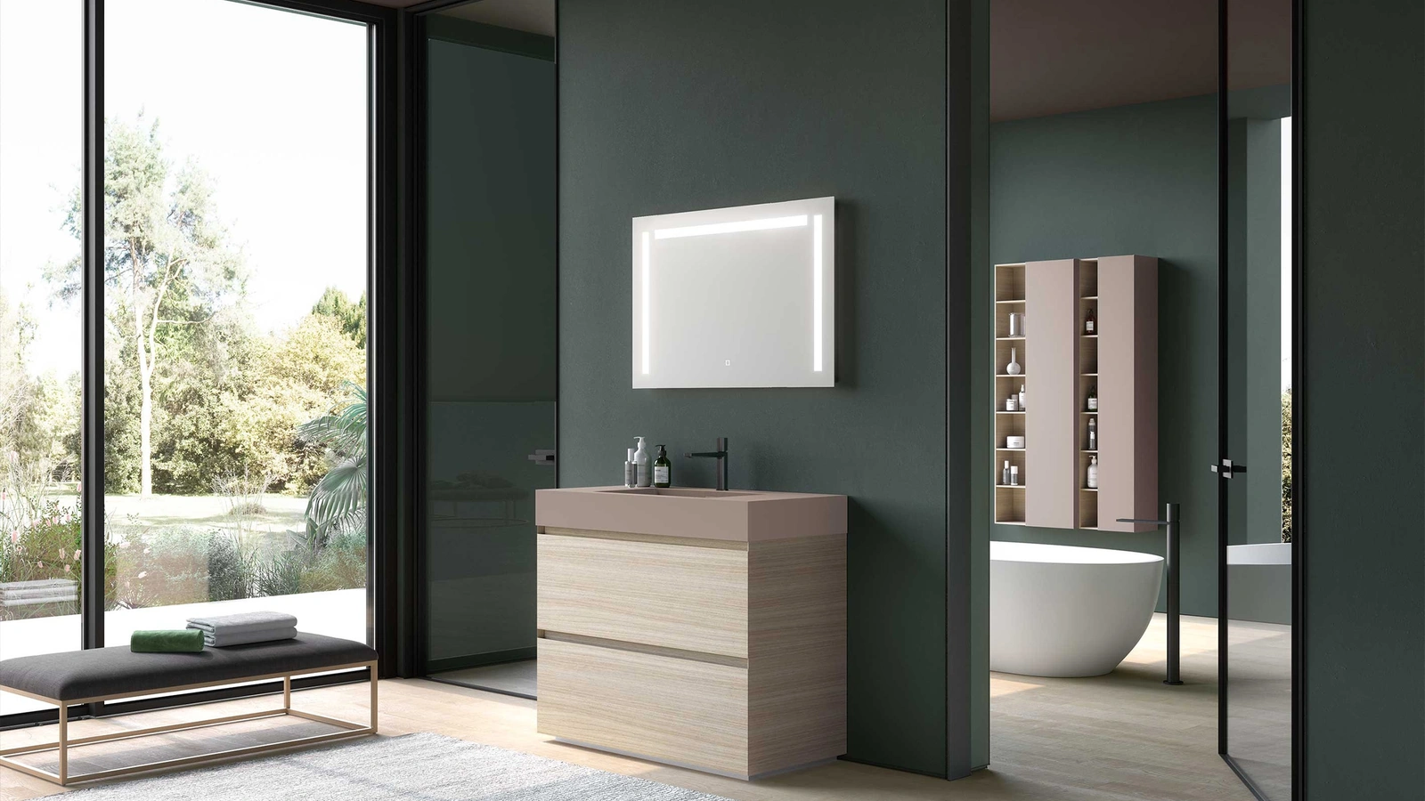 Mobile da Bagno Block System Syntesi Box C24 di Baxar
