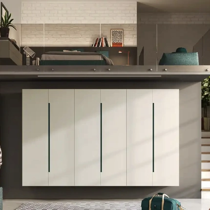 Cameretta con soppalco Y115 di Moretti Compact Camerette