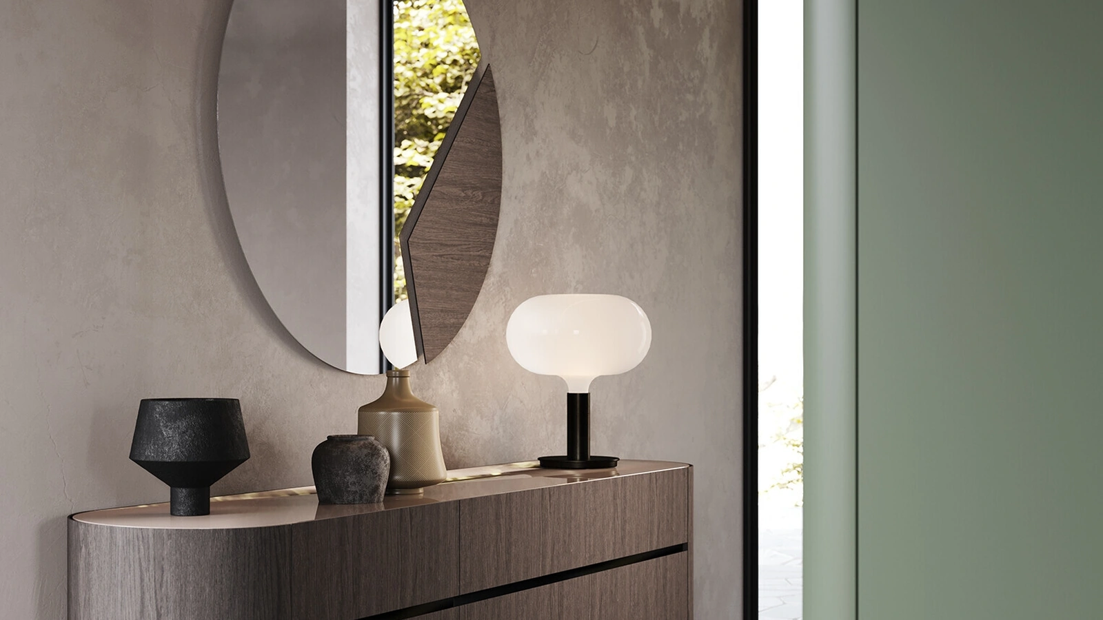 Comò Ottanta in Quercia Carbone di Voltan