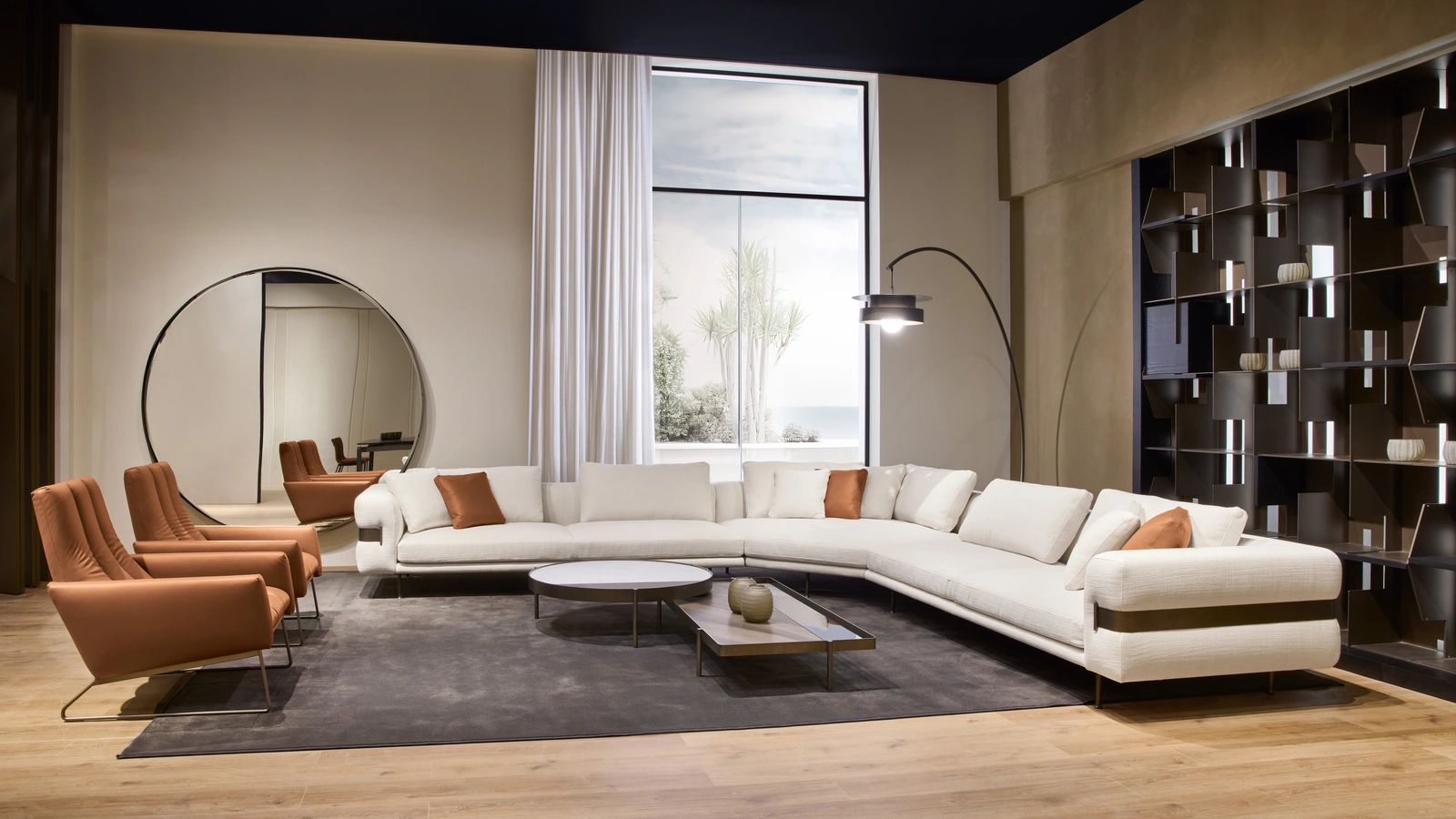 Salotto angolare in tessuto Valley di Cantori