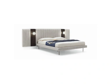 Letto in tessuto con testiera imbottita modulabile Otello di Ditre Italia