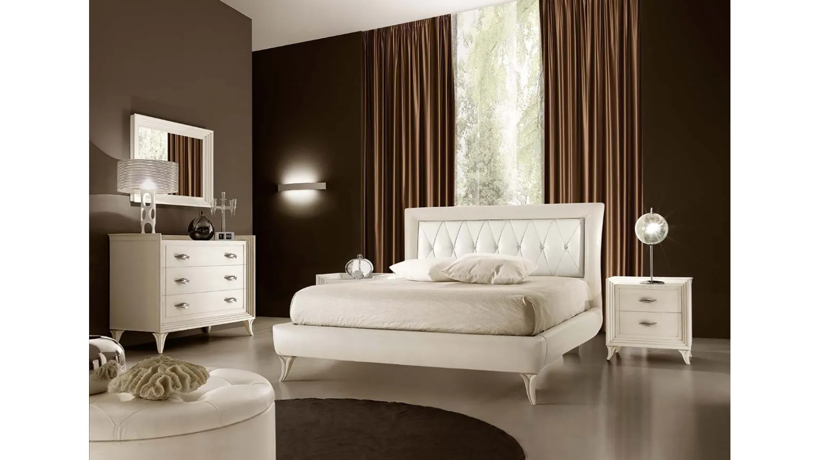 Letto in ecopelle con testiera Today LTTOD2 di Ferretti e Ferretti