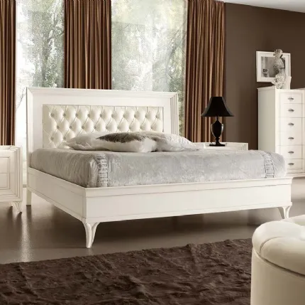 Letto Today LTTOD3 con testiera in pelle imbottita di Ferretti e Ferretti