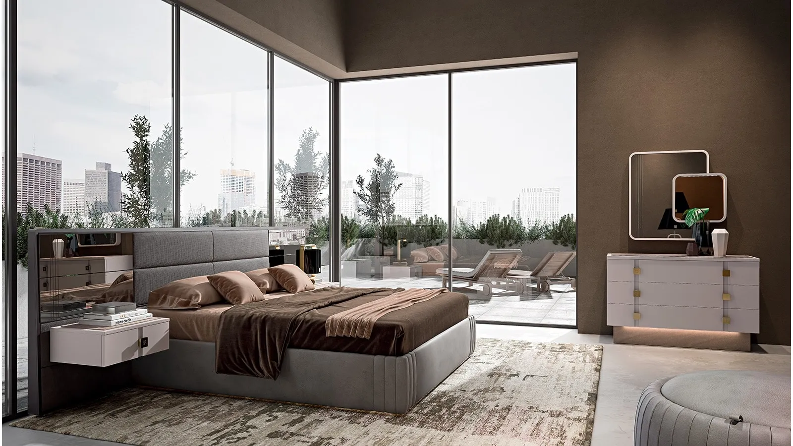 Letto con testiera For You YLT031 di Ferretti e Ferretti