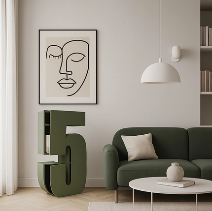 Libreria Numero Contenitore di Voltan