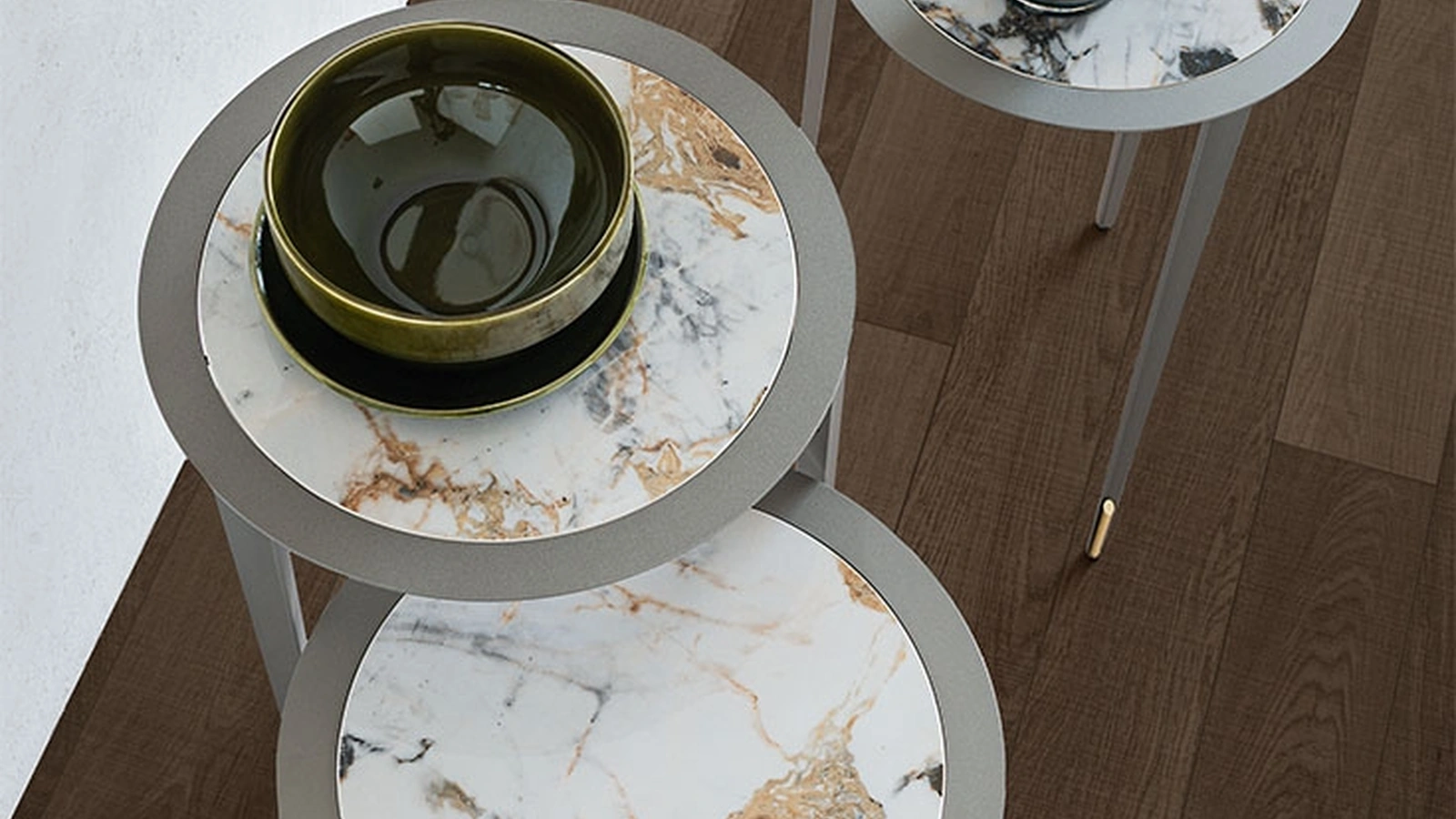 Consolle moderna su più livelli Brio Keramic di Cattelan Italia