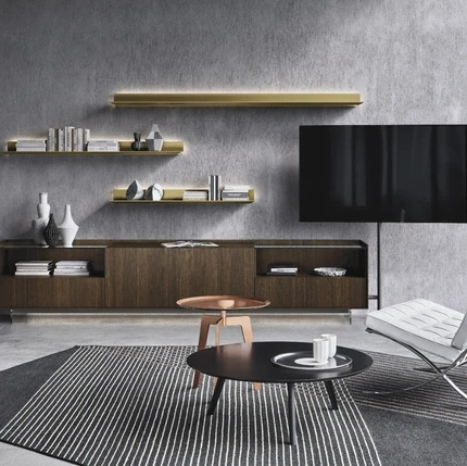 Parete Attrezzata Cabaret Glass 03 di Sangiacomo