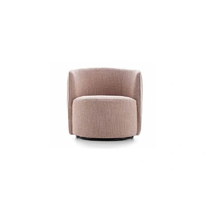 Poltroncina in tessuto dalle forme morbide e rotonde Chloè Luxury di Ditre Italia