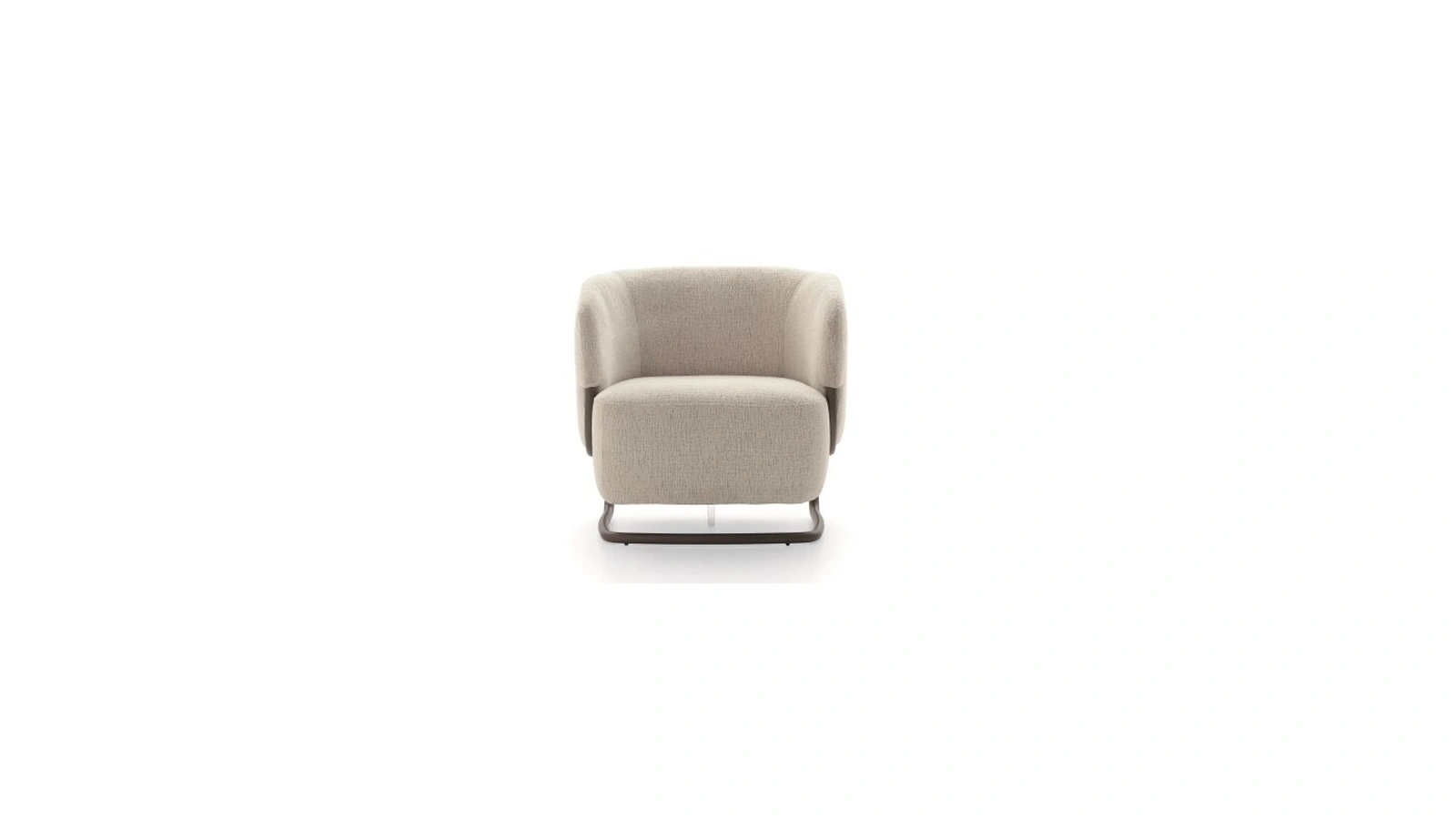 Poltroncina di design in tessuto con base in metallo Marabù di Ditre Italia