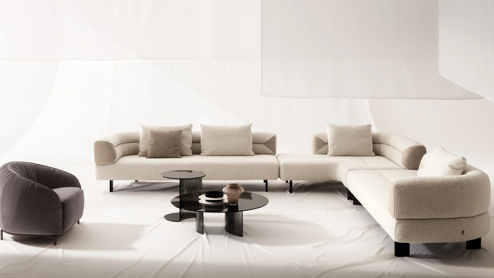 Salotto in tessuto Klarence di Nicoline