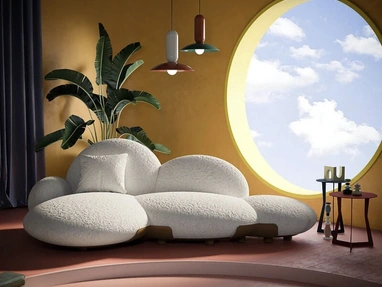 Divano di design in tessuto imbottito Nefele di Egoitaliano