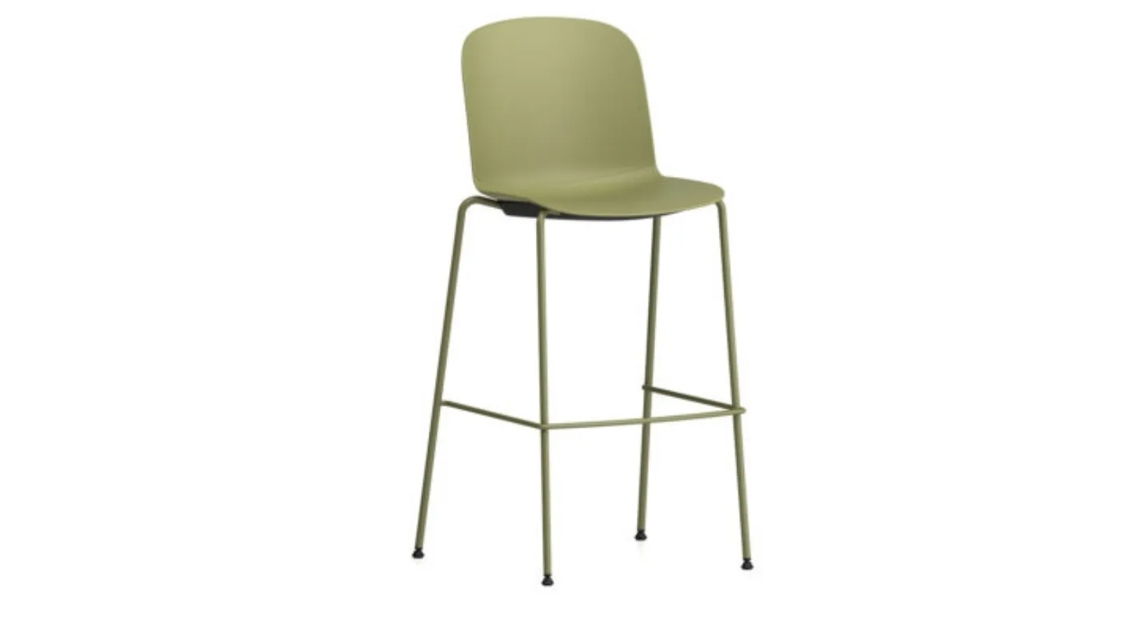 Sgabello Relief Sled Kitchen Stool con scocca in polipropilene e base in tondino di acciaio di Infiniti