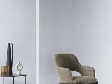 Sedia Tina in tessuto imbottito di Alf Da Frè