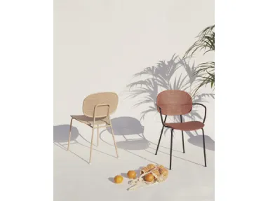 Sedia Tondina Slim in polipropilene con struttura in acciaio di Infiniti