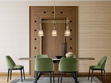 Tavolo Dèdalo in vetro e legno di Silvano Grifoni