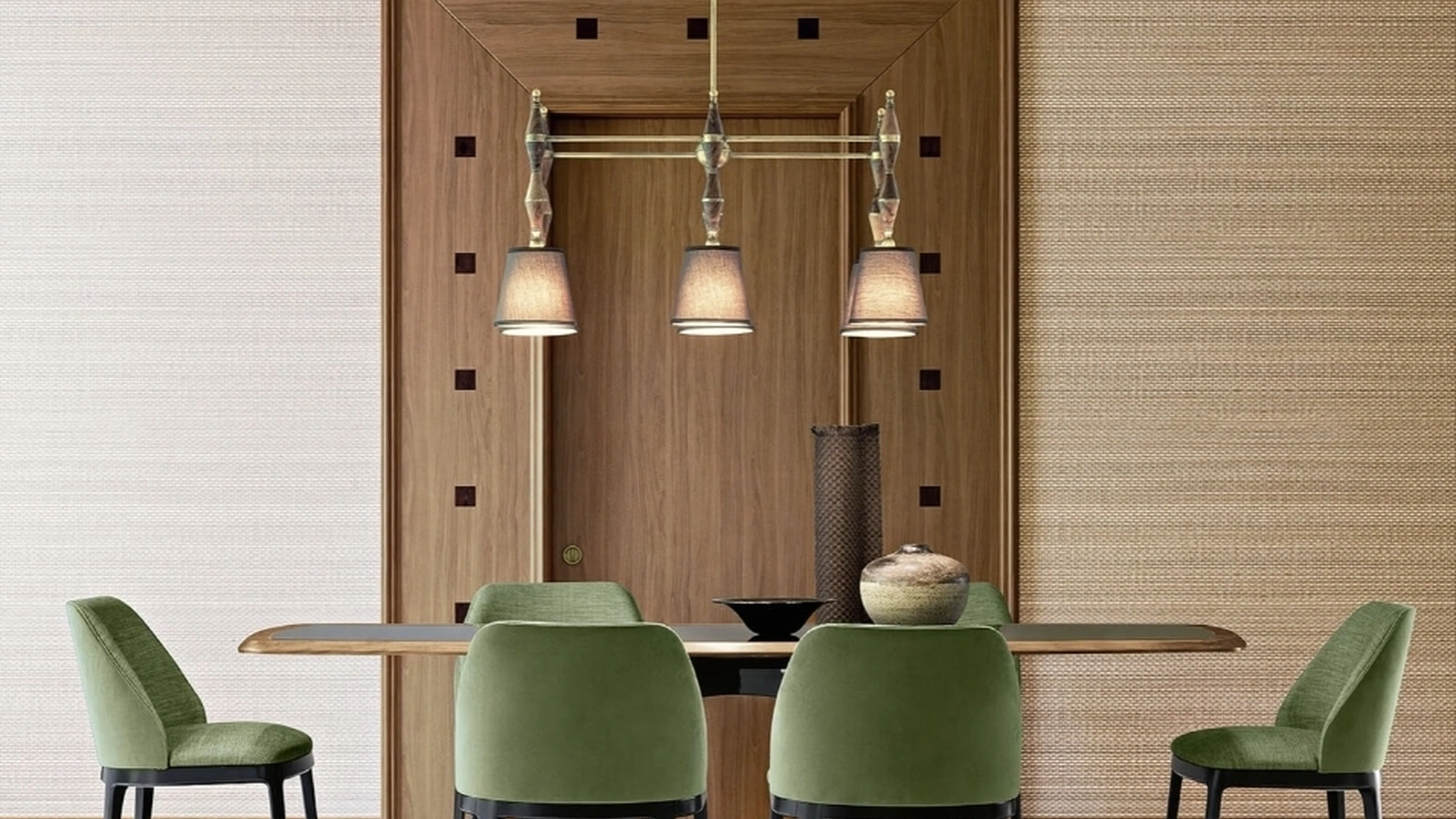 Tavolo Dèdalo in vetro e legno di Silvano Grifoni