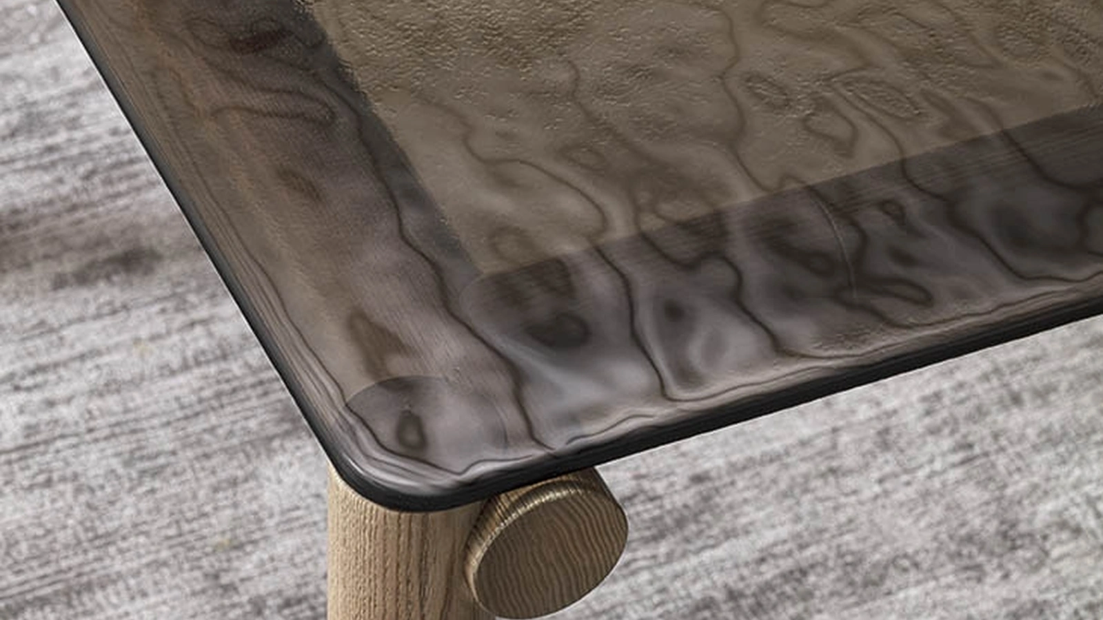 Tavolo Pols in vetro ricotto di Alf Da Frè