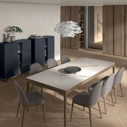 Tavolo Savoy in gres e legno di Tomasella