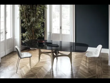 Tavolo Universe in cristallo di Bontempi