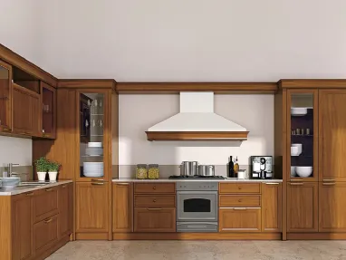 Cucina Classica angolare in legno Le Gemme composizione 4 di Le Fablier