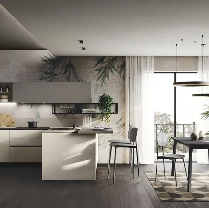 Cucina Moderna con penisola Art-Kaya 05 di Stosa
