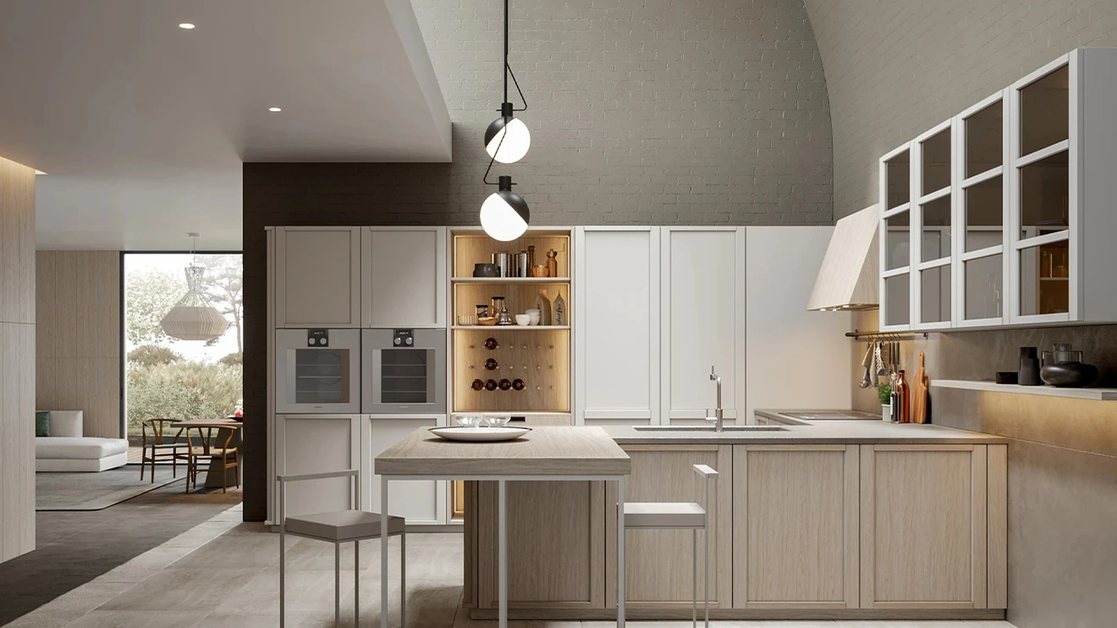 Cucina Moderna E06 Eclettica-Optima di Scandola