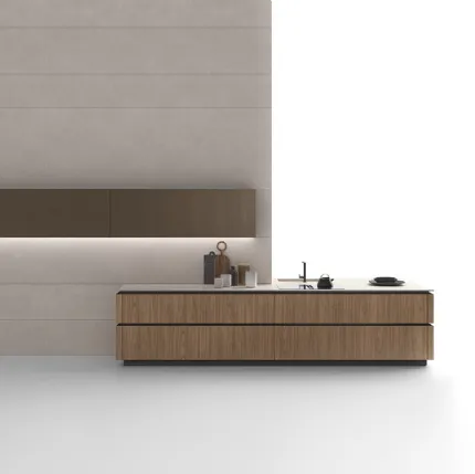 Cucina Moderna con penisola Logica 01 di Valdesign