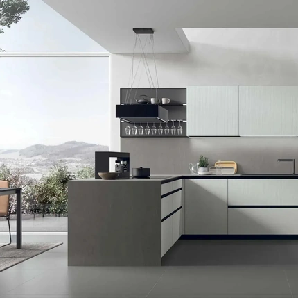 Cucina Moderna con penisola Aliant 06 di Stosa